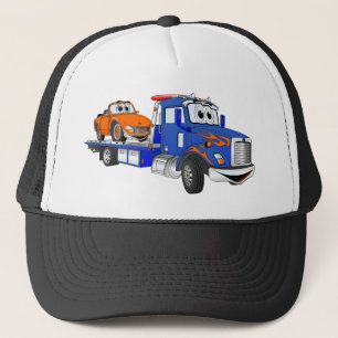 Blue Flatbed Tow Truck Trucker Pet