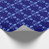 Blue Fleur De Lis Cadeaupapier (Hoek)