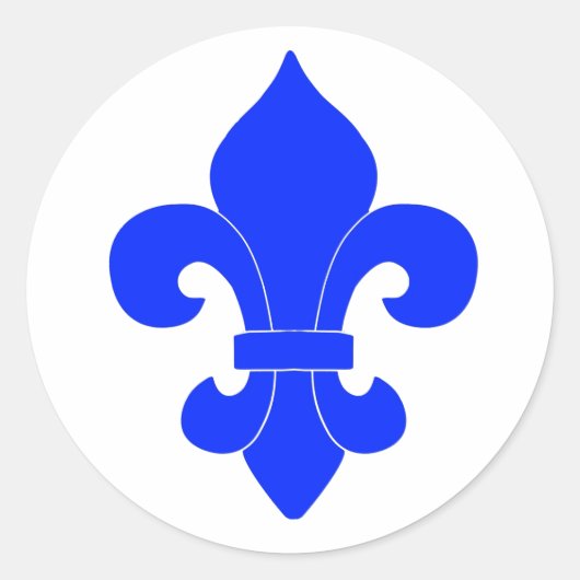 Blue Fleur de Lis Design Sticker (Voorkant)