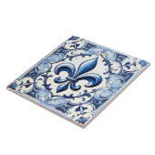Blue Fleur de Lis Tegel - Backsplash Keramische Te Tegeltje (Zijkant)