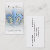 Blue Fleur de Lis Visitekaartje (Voorkant / Achterkant)