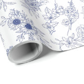 blue fleurs de saison cadeaupapier (Rol Hoek)