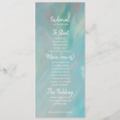 Blue float art moderne art menu mariage (Dos)