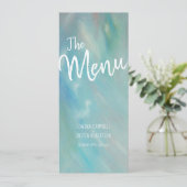 Blue float art moderne art menu mariage (Debout devant)