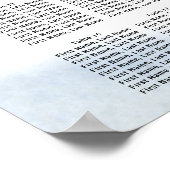 Blue Floral 20-Table DIY Wedding Seating Chart Poster (Hoek)