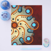 Blue Floral Abstract Vector Art Flyer (Enkel)