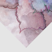 Blue Floral Abstracte Waterverf Blues Tissuepapier (Detail)