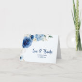 Blue Floral Amour et Merci Mariage (Devant)