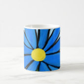 Blue Floral Amour Personnalisé Mugs Bleus (Centre)
