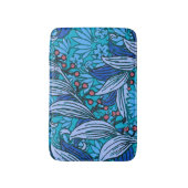 Blue Floral Antiek Boho Modern Badmat (Voorkant Verticaal)