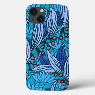 Blue Floral Antiek Boho Modern iPhone 13 Hoesje