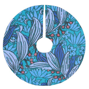 Blue Floral Antiek Boho Modern Kerstboom Rok