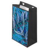 Blue Floral Antiek Boho Modern Klein Cadeauzakje (Voorkant Gekanteld)