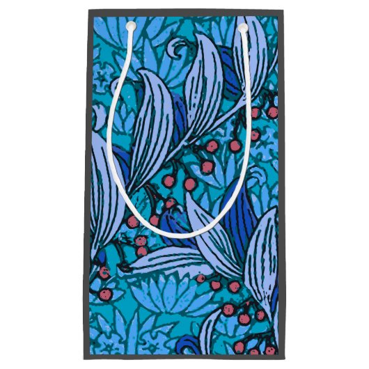 Blue Floral Antiek Boho Modern Klein Cadeauzakje (Voorkant)