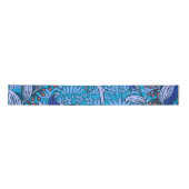 Blue Floral Antiek Boho Modern Lint (Voorkant)
