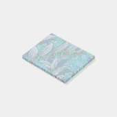 Blue Floral Antiek Boho Modern Post-it® Notes (Schuin)