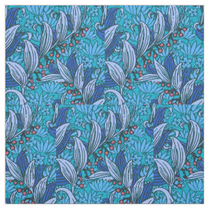Blue Floral Antiek Boho Modern Stof