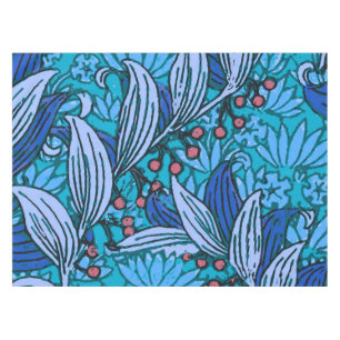 Blue Floral Antiek Boho Modern Tafelkleed