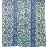 Blue Floral Arabic Pattern Douchegordijn (Voorkant)