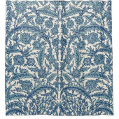 Blue  Floral Arabic Pattern Douchegordijn (Voorkant)
