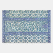 Blue  Floral Arabic Pattern Inpakpapier Vel (Voorkant)