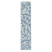 Blue Floral Arabic Pattern Korte Tafelloper (Voorkant)
