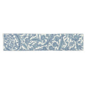 Blue Floral Arabic Pattern Korte Tafelloper (Horizontaal)