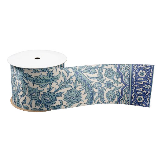 Blue Floral Arabic Pattern Lint (Spoel)