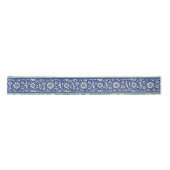 Blue  Floral Arabic Pattern Lint (Voorkant)