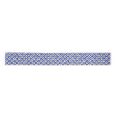 Blue Floral Arabic Pattern Ribbon Lint (Voorkant)