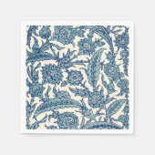 Blue  Floral Arabic Pattern Servet (Voorkant)