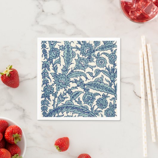 Blue  Floral Arabic Pattern Servet (Insitu)
