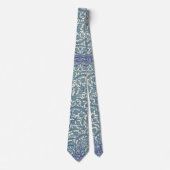 Blue Floral Arabic Pattern Stropdas (Voorkant)