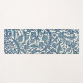 Blue  Floral Arabic Pattern Yogamat (Voorkant (horizontaal))