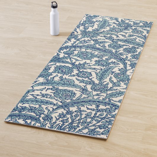 Blue  Floral Arabic Pattern Yogamat (In situ)