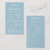 Blue Floral Arrangement Designer Visitekaartjes (Voorkant / Achterkant)