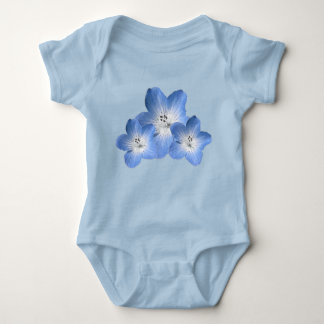Blue Floral Baby Girl Bodysuit
