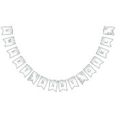 Blue Floral Baby in Bloom Hydrangea Baby shower Vlaggetjes (Alle)