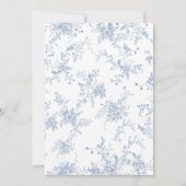 Blue Floral Baby shower Baby Trails Carte de jeu (Dos)