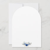 Blue Floral Bautizo Espagnol Invitation (Dos)