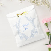 Blue Floral bedankt Bedankzakje (Gezegeld)