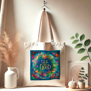 Blue Floral Bekijk de goede inspiratie Tote Bag