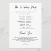 Blue Floral Best Day Ever Wedding Tijdschema Programma (Achterkant)