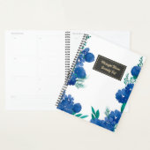  Blue Floral Botanical Notebook (Devant avec enveloppe)