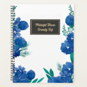  Blue Floral Botanical Notebook (Devant)