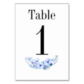  Blue Floral Bouquet Wedding Kaart (Achterkant)