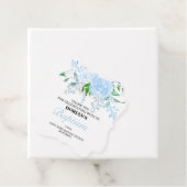 Blue Floral Boy Baptism Favoriser les étiquettes (En situation)