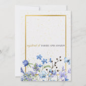 Blue Floral Bridal Shower Kaart (Achterkant)