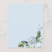 Blue Floral Budget Wedding Celebration Uitnodiging (Achterkant)