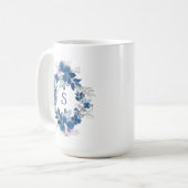 Blue Floral Butterfly Mug (Devant gauche)
